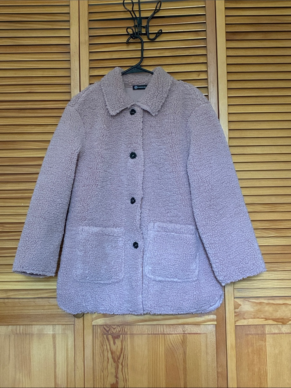 Women’s Plush Teddy Jacket in Dusty Mauve